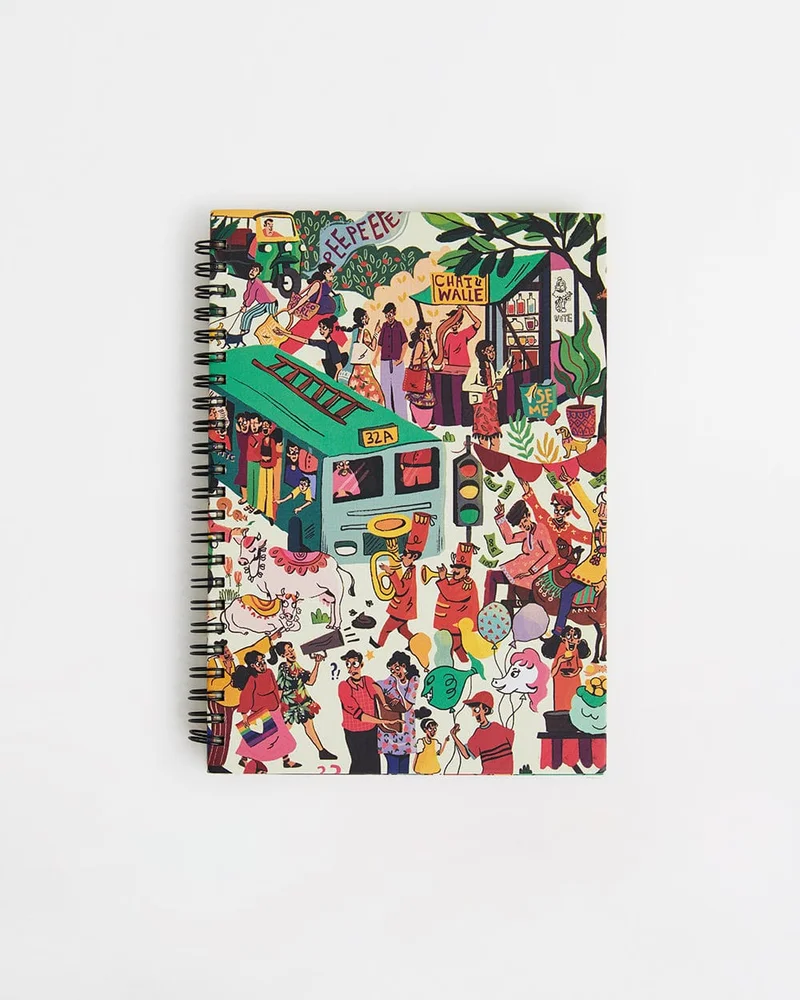 Indian Streets Spiral Notebook